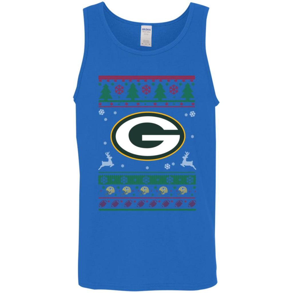 Green Bay Packers Logo Football Teams Ugly Christmas Sweater Men Tank Top