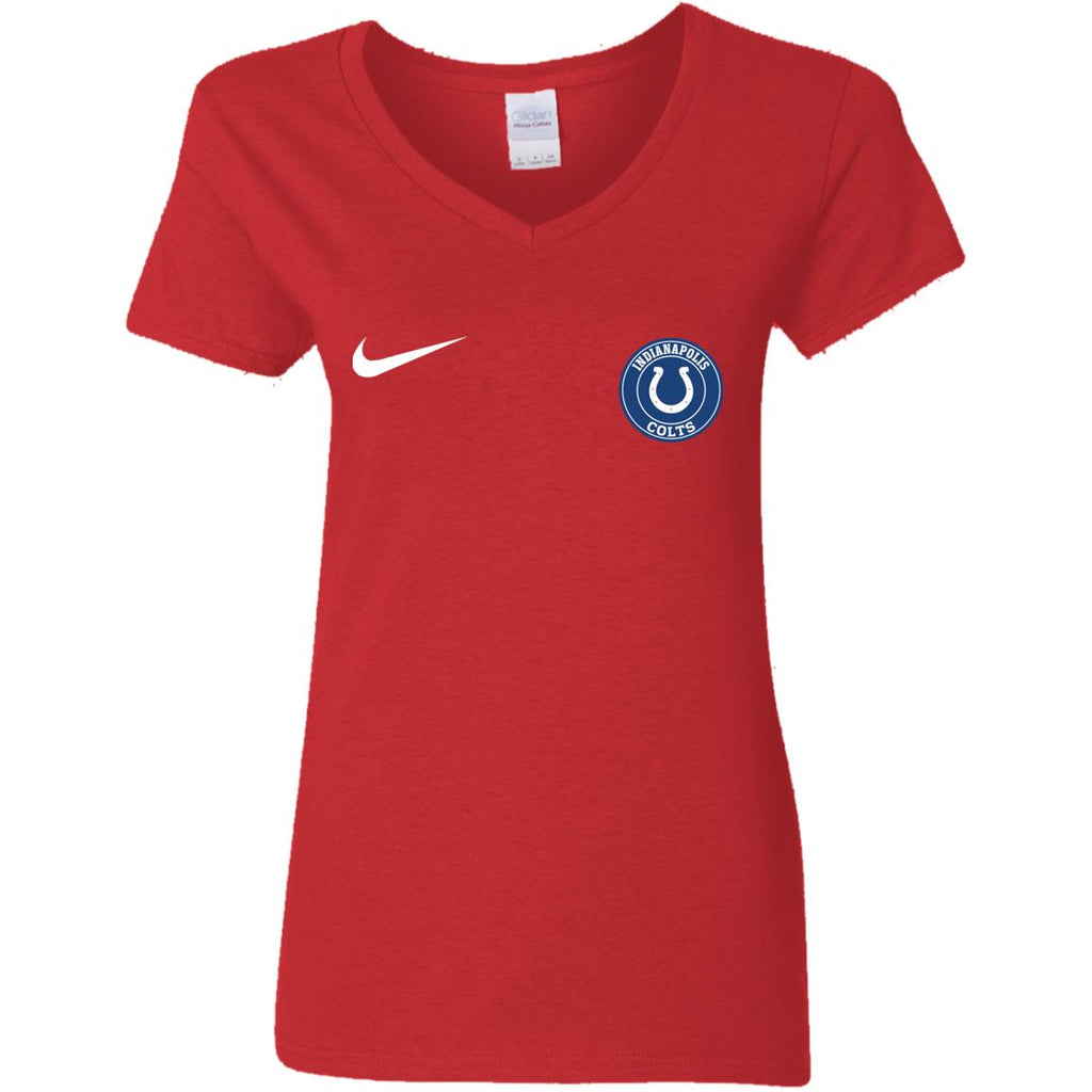 Nike Indianapolis Colts Nfl Football Women V-Neck T-Shirt