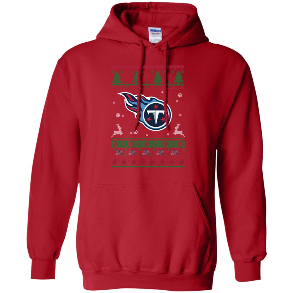 Tennessee Titans Logo Football Teams Ugly Christmas Sweater Men Pullover Hoodie
