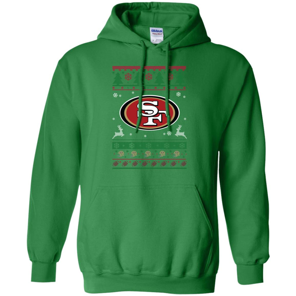 San Francisco 49ers Logo Football Teams Ugly Christmas Sweater Men Pullover Hoodie