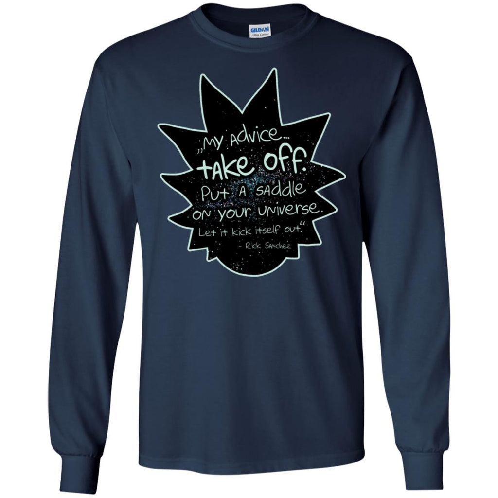 Rick And Morty My Advice  Take Off Men Long SLeeve Shirt
