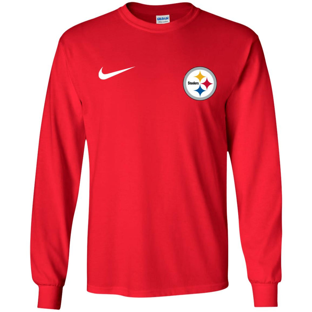 Nike Pittsburgh Steelers Logo Nfl Football Men Long SLeeve Shirt
