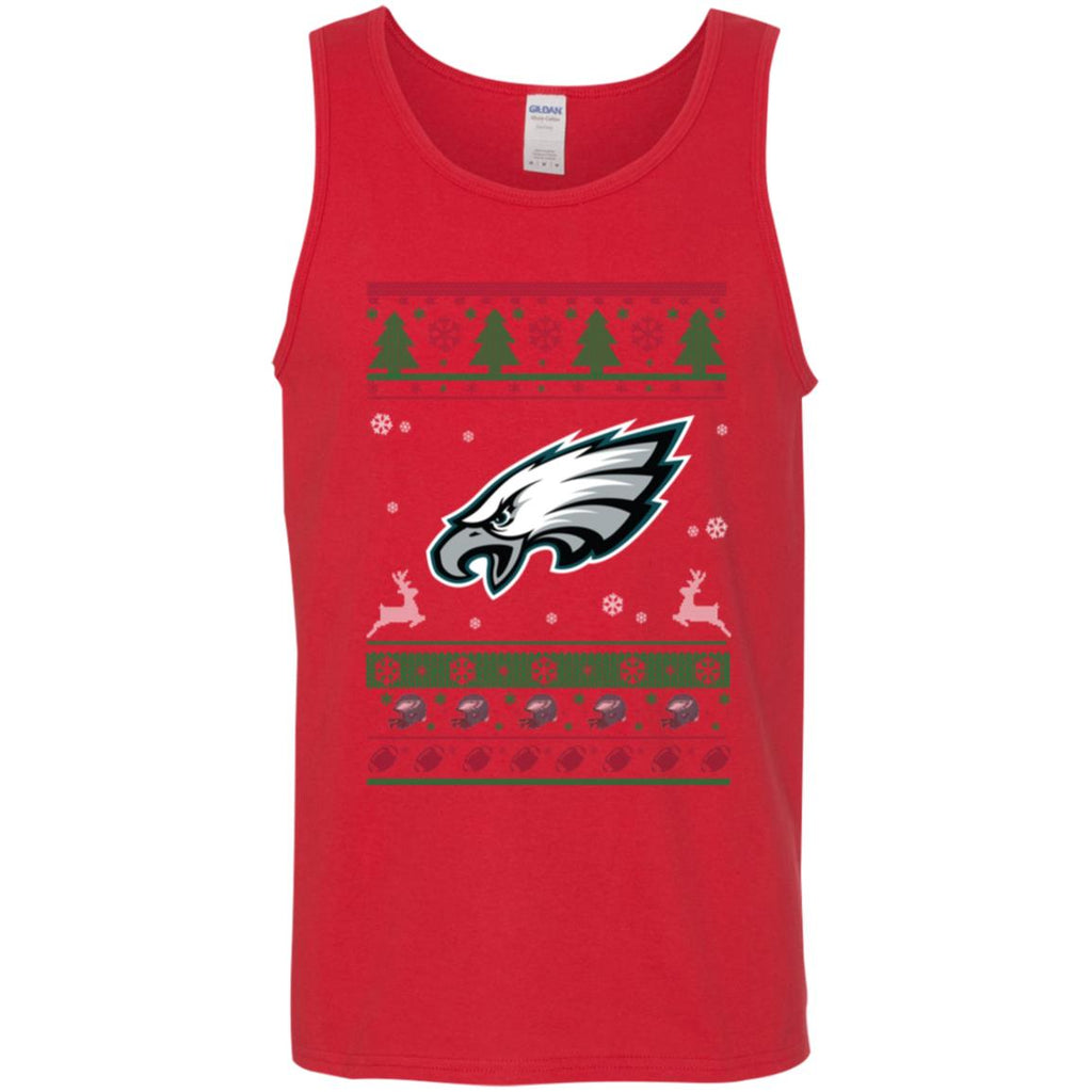 Philadelphia Eagles Logo Football Teams Ugly Christmas Sweater Men Tank Top