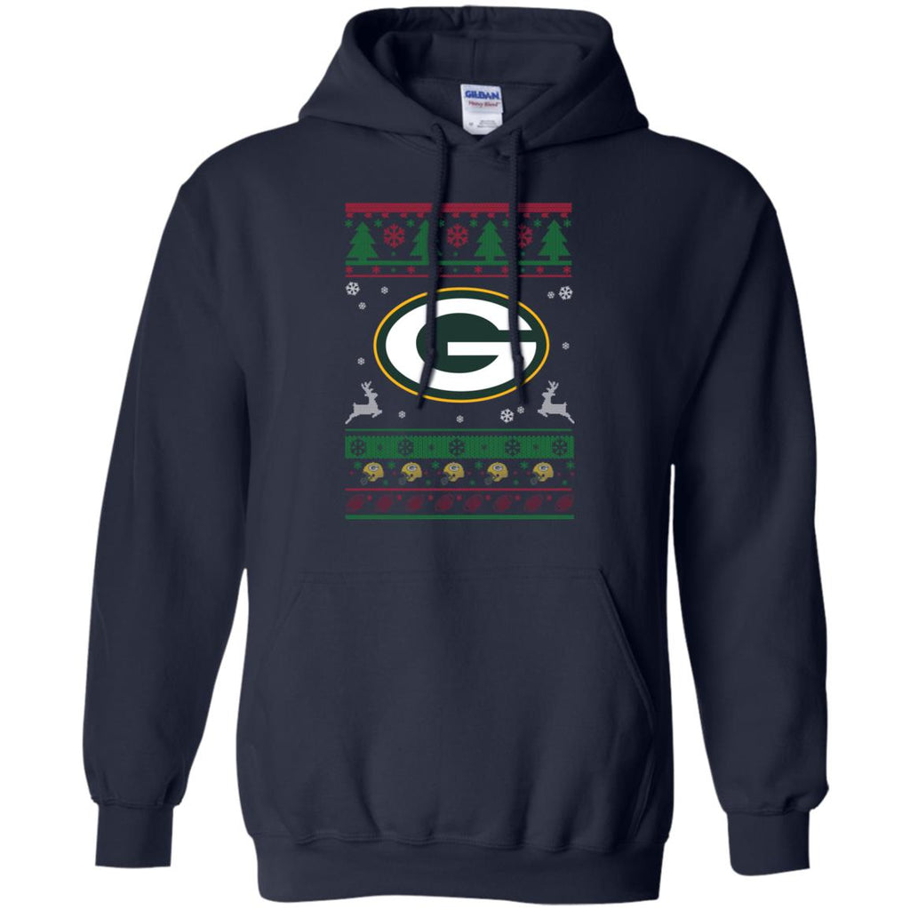 Green Bay Packers Logo Football Teams Ugly Christmas Sweater Men Pullover Hoodie