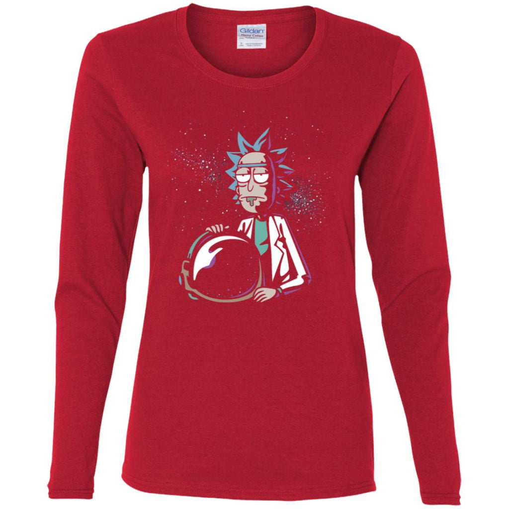 Rick And Morty Astronaut Helmet Women Long Sleeve Shirt