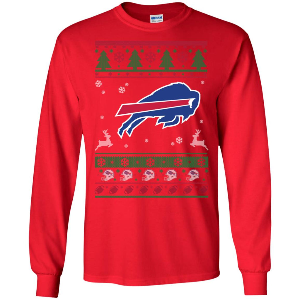 Buffalo Bills Logo Football Teams Ugly Christmas Sweater Men Long SLeeve Shirt