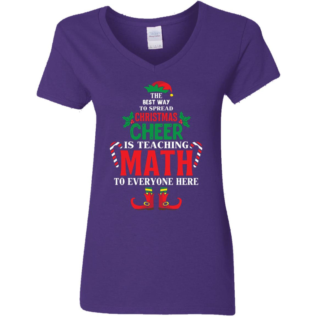 Christmas Cheer Is Teaching Math Women V-Neck T-Shirt