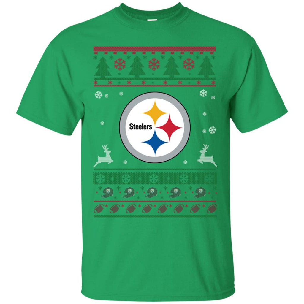 Pittsburgh Steelers Logo Football Teams Ugly Christmas Sweater Men T-Shirt