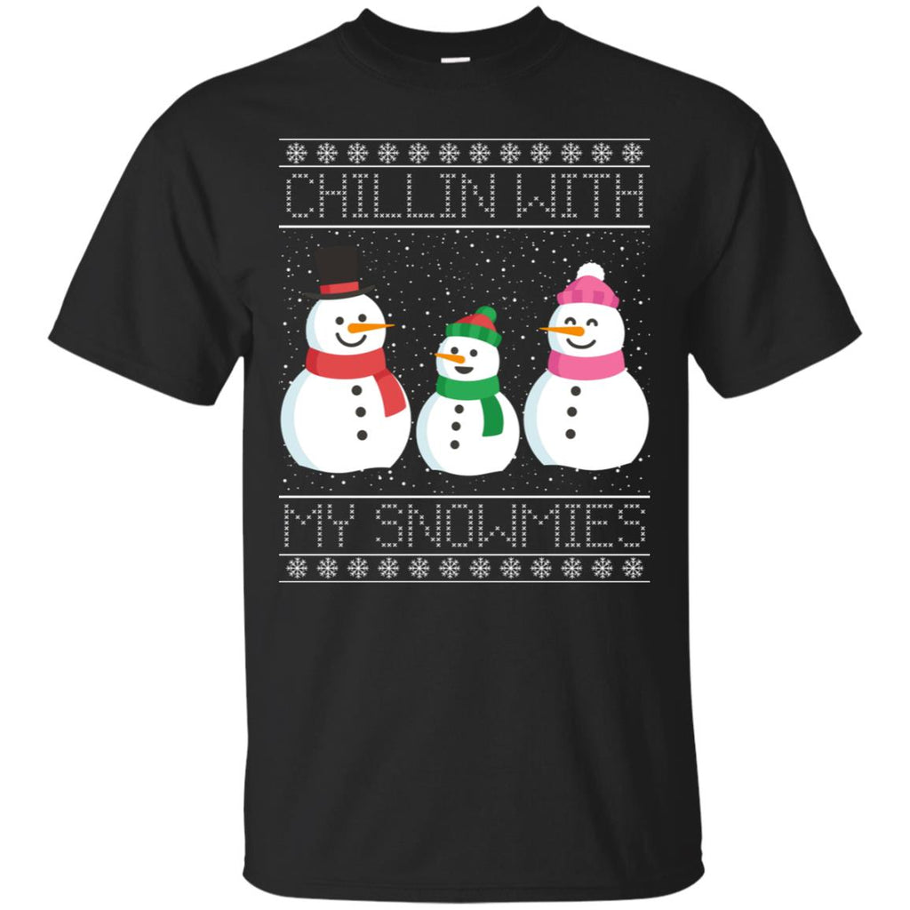 Chillin With My Snowmies Snowman Christmas Men T-Shirt