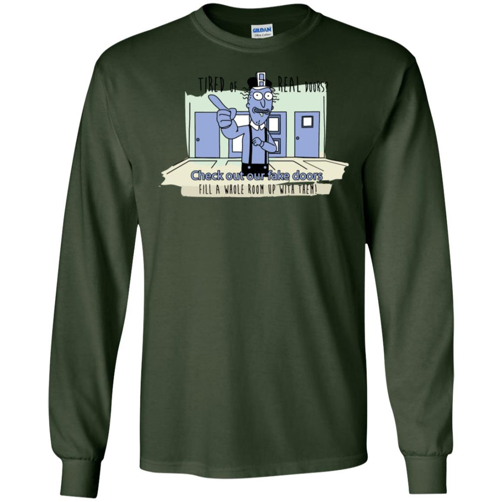Rick And Morty - Fake Doors Room Men Long SLeeve Shirt