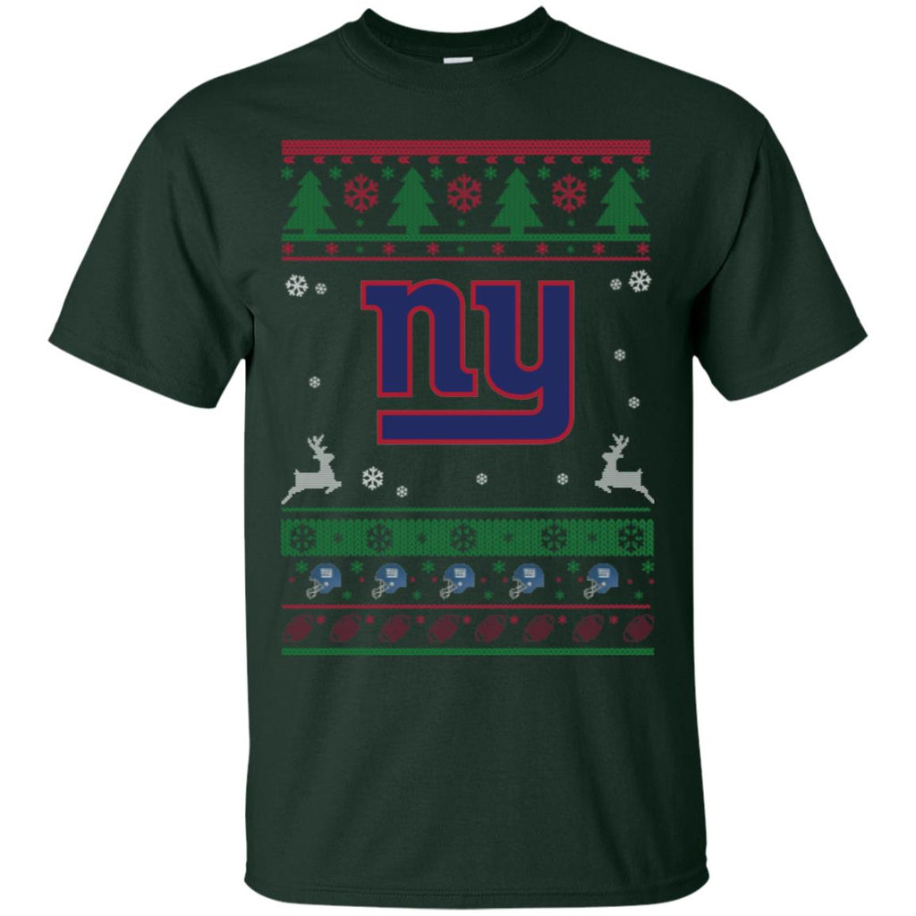 New York Giants Logo Football Teams Ugly Christmas Sweater Men T-Shirt