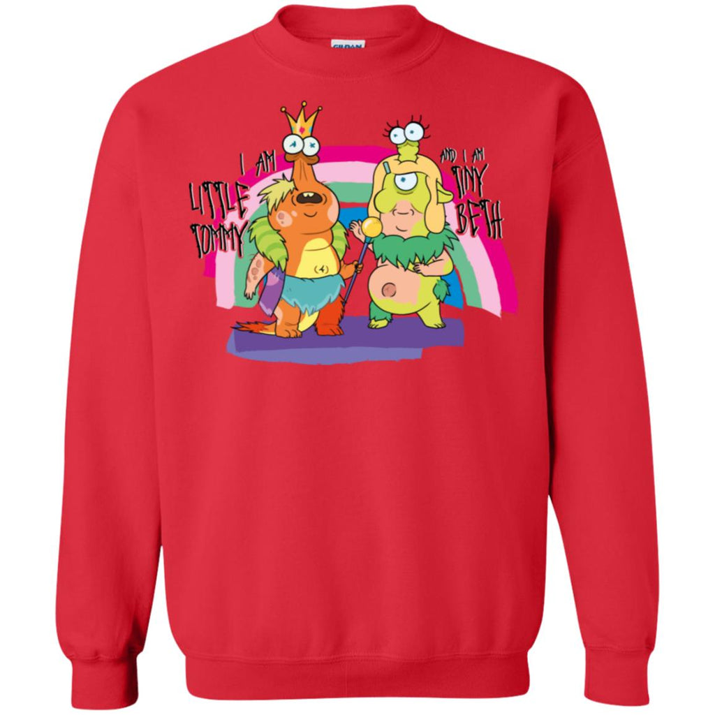 Rick And Morty Little Tommy And Tiny Beth Unisex Crewneck Pullover Sweatshirt