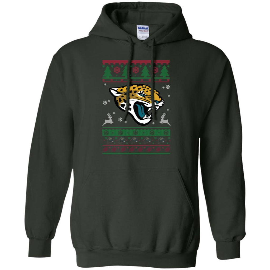 Jacksonville Jaguars Logo Football Teams Ugly Christmas Sweater Men Pullover Hoodie