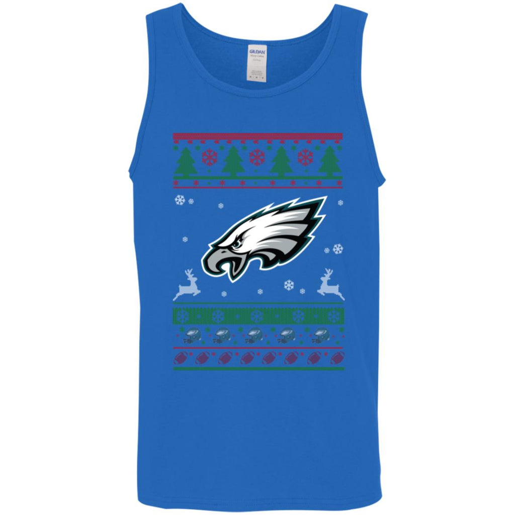 Philadelphia Eagles Logo Football Teams Ugly Christmas Sweater Men Tank Top