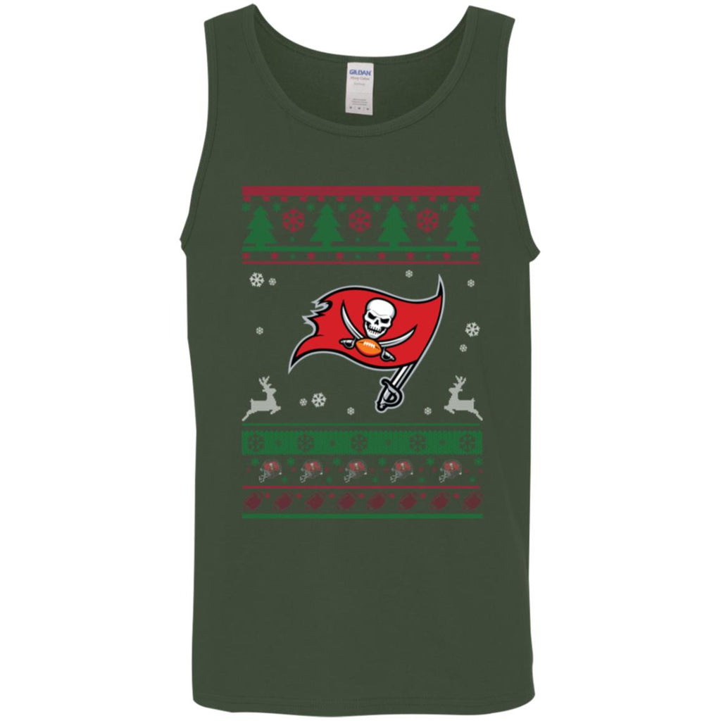 Tampa Bay Buccaneers Logo Football Teams Ugly Christmas Sweater Men Tank Top