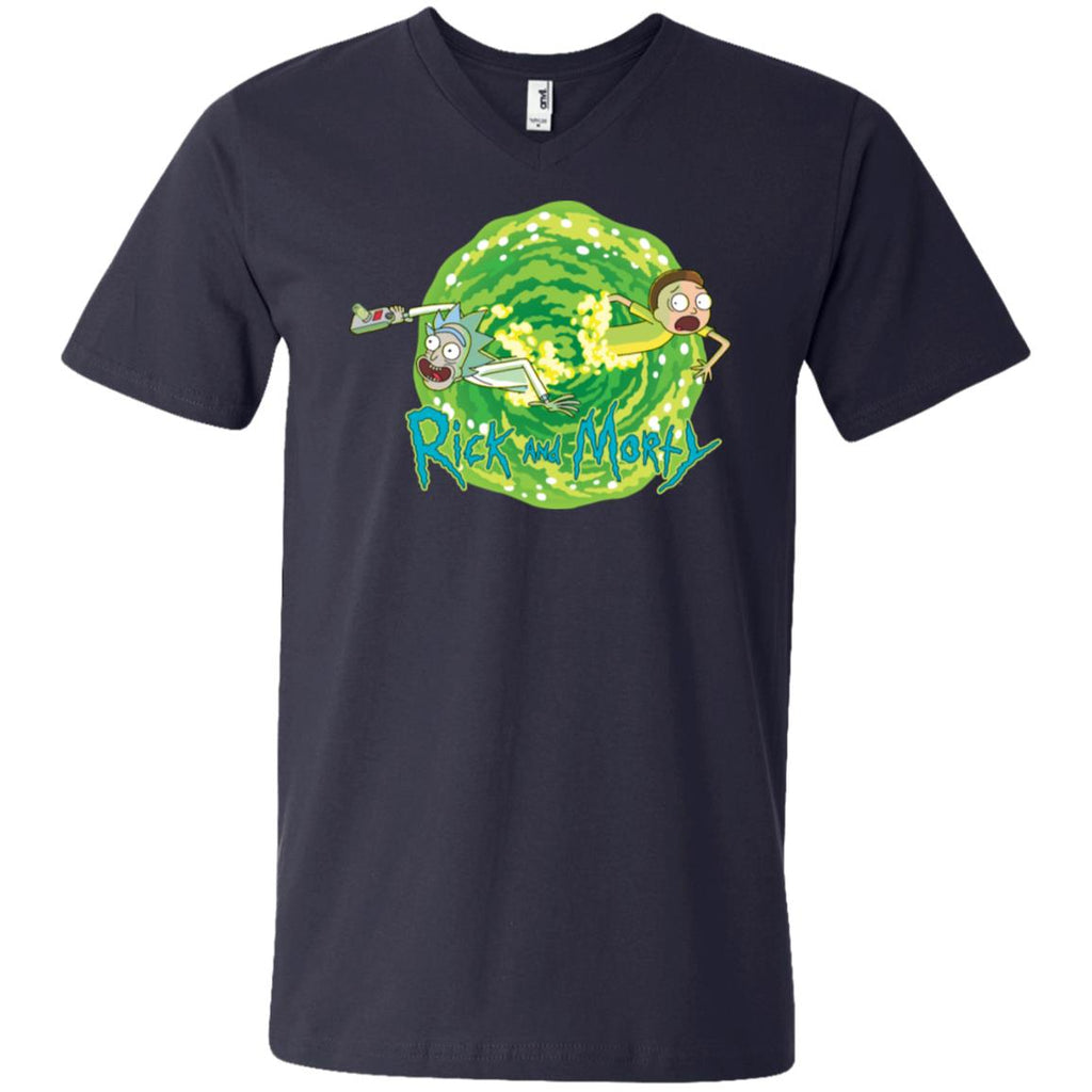 Rick And Morty Multidimensional Travel Men V-Neck T-Shirt