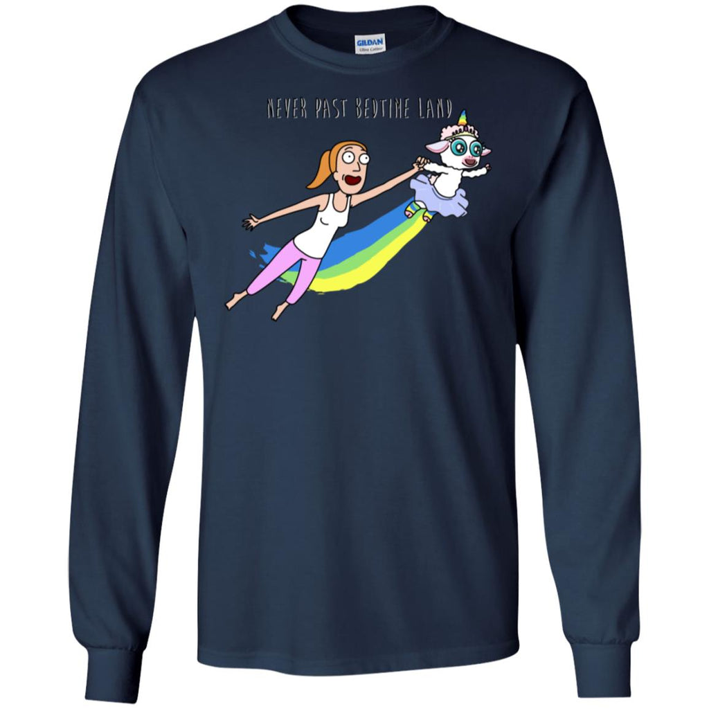 Rick And Morty Summer Never Past Bedtime Land Men Long SLeeve Shirt