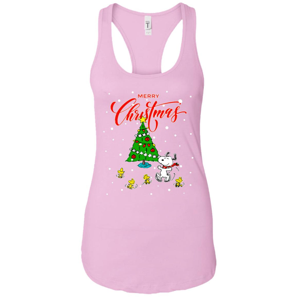 Peanuts-snoopy Christmas Tree Women Tank