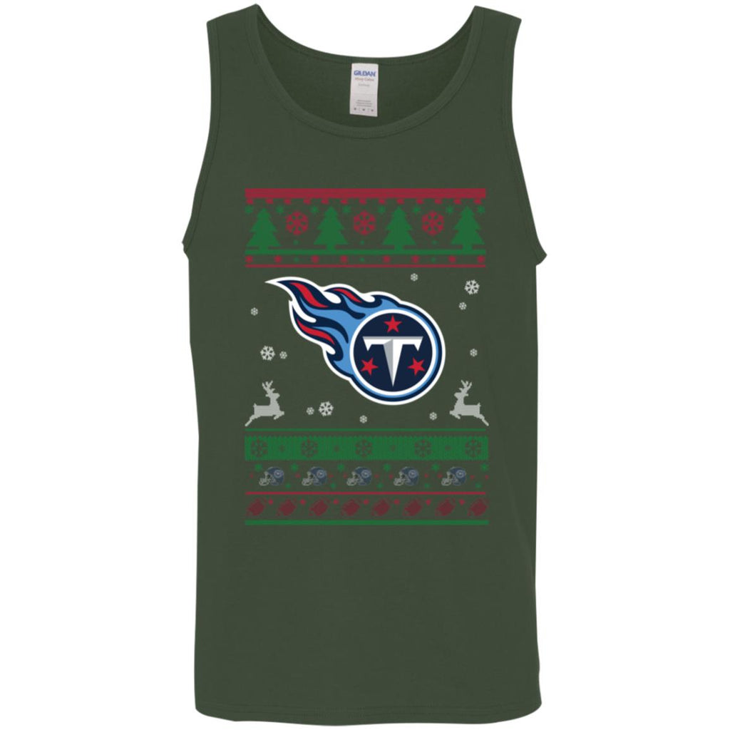 Tennessee Titans Logo Football Teams Ugly Christmas Sweater Men Tank Top