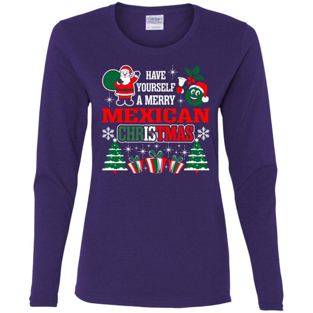 Have Yourself A Merry Mexican Christmas Women Long Sleeve Shirt