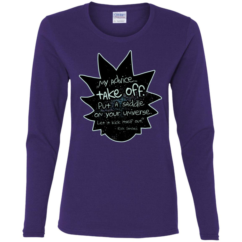 Rick And Morty My Advice  Take Off Women Long Sleeve Shirt