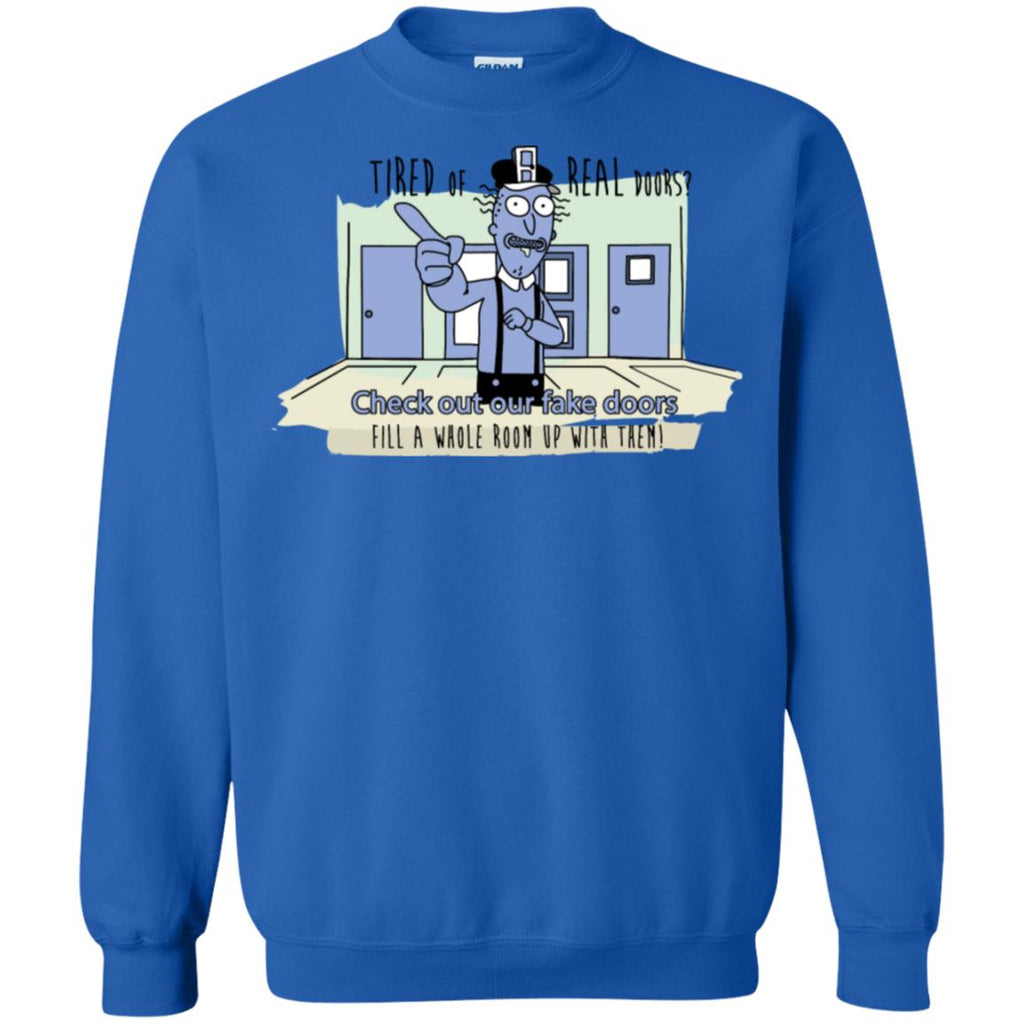 Rick And Morty - Fake Doors Room Unisex Crewneck Pullover Sweatshirt