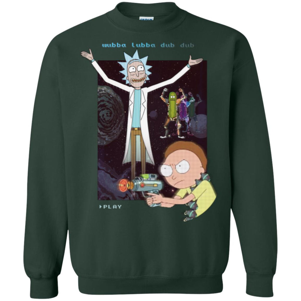 Rick And Morty Retro Video Game Unisex Crewneck Pullover Sweatshirt