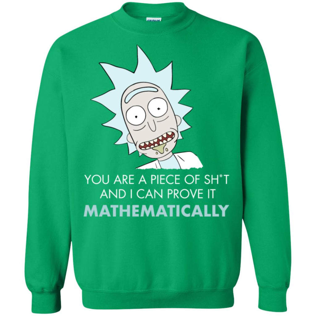 Rick And Morty Mathematical Proof Quote Unisex Crewneck Pullover Sweatshirt