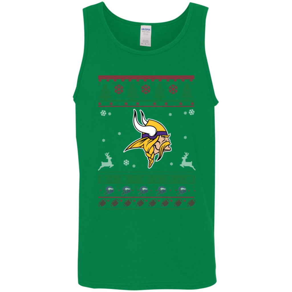 Minnesota Vikings Logo Football Teams Ugly Christmas Sweater Men Tank Top