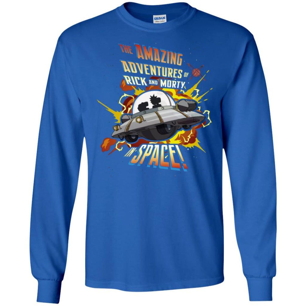 Rick And Morty Amazing Adventures In Space Men Long SLeeve Shirt
