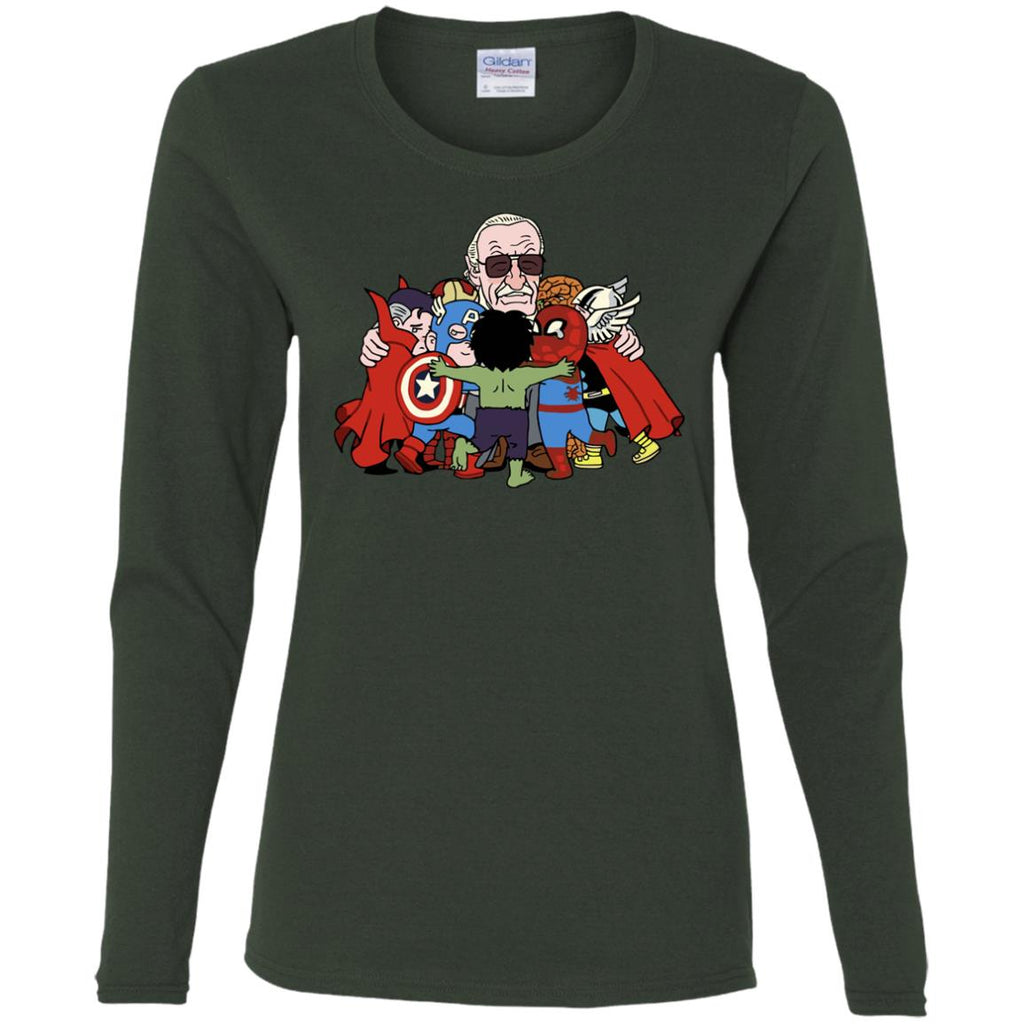 Stan Lee Shirt - Father Of Super Heroes Women Long Sleeve Shirt