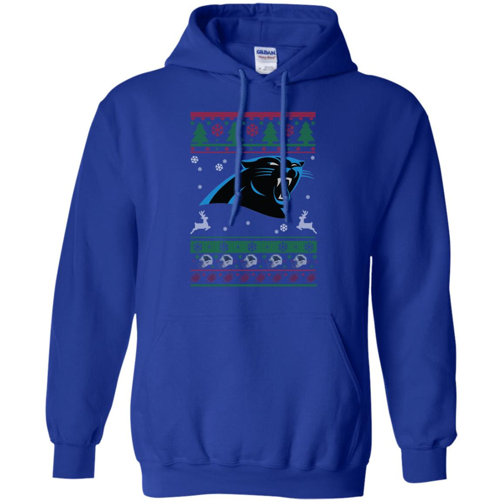 Carolina Panthers Logo Football Teams Ugly Christmas Sweater Men Pullover Hoodie