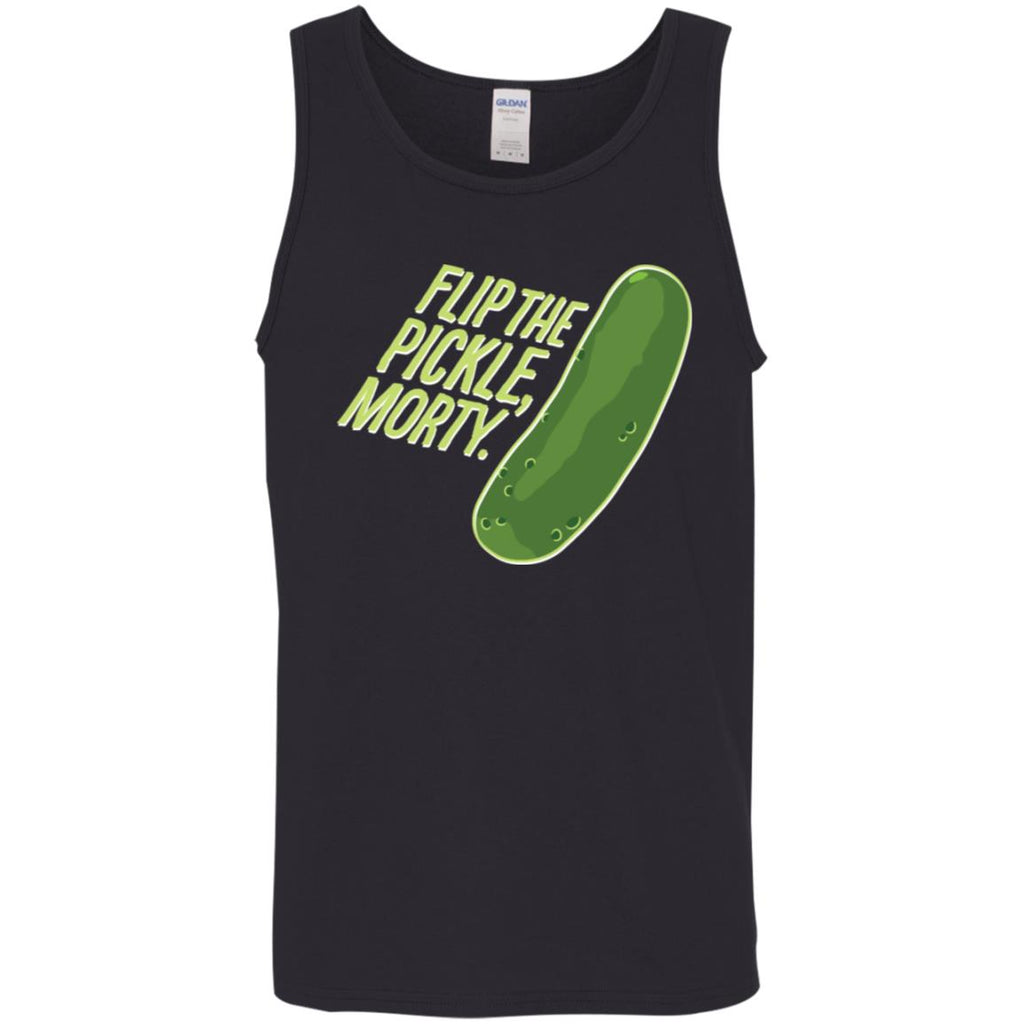 Rick And Morty Flip The Pickle Quote Men Tank Top