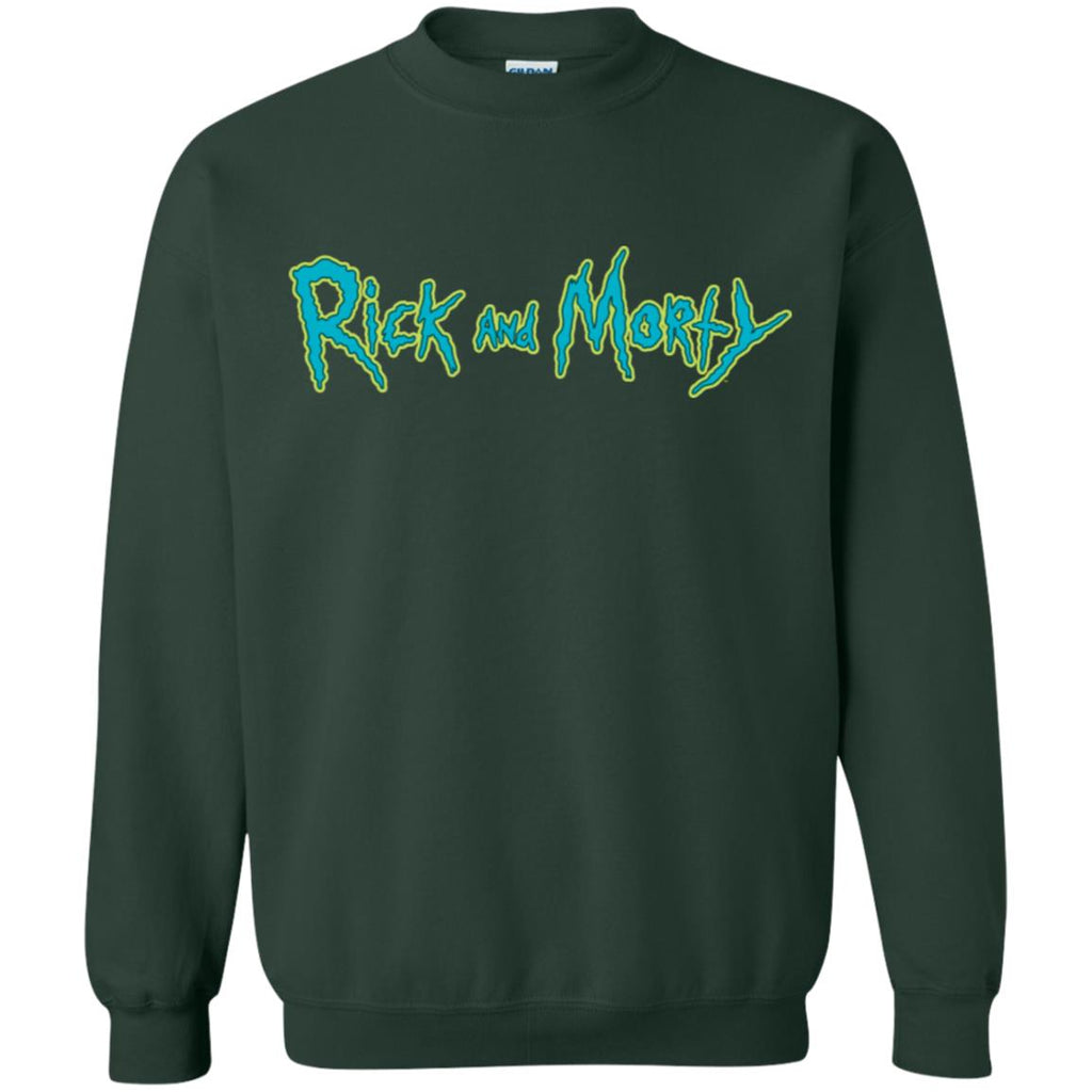 Rick And Morty Title Typography Unisex Crewneck Pullover Sweatshirt