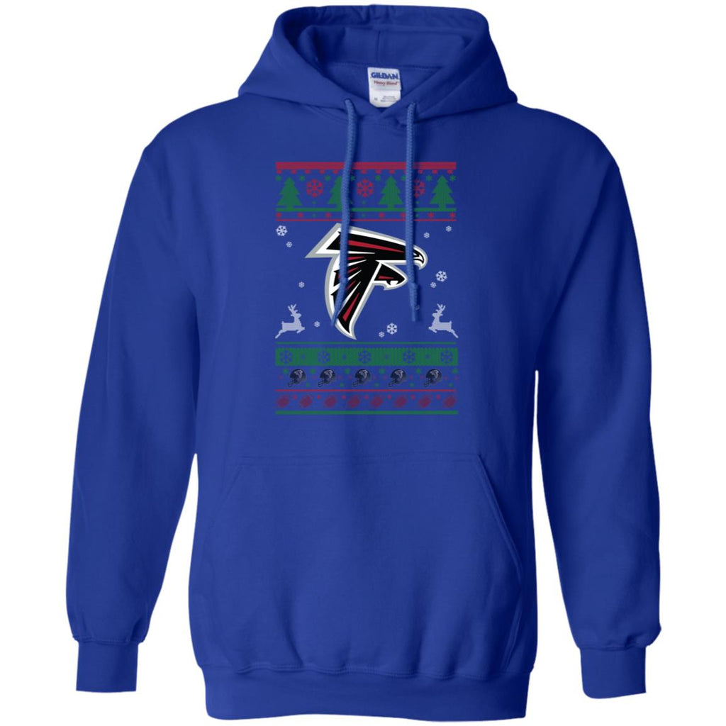 Atlanta Falcons Logo Football Teams Ugly Christmas Sweater Men Pullover Hoodie
