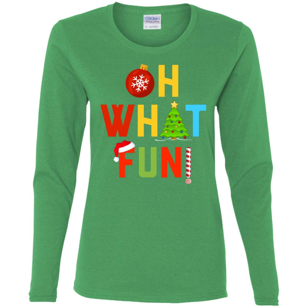 Oh What Fun Merry Christmas Women Long Sleeve Shirt