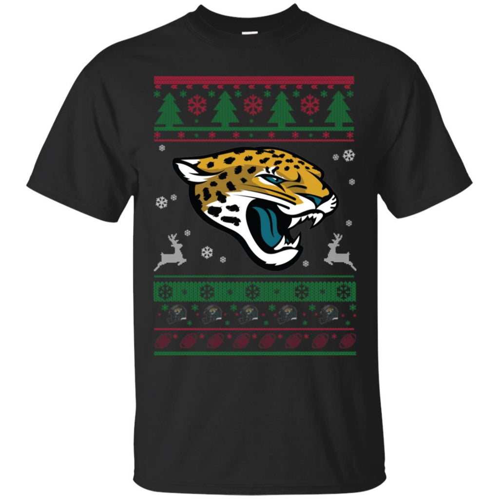 Jacksonville Jaguars Logo Football Teams Ugly Christmas Sweater Men T-Shirt