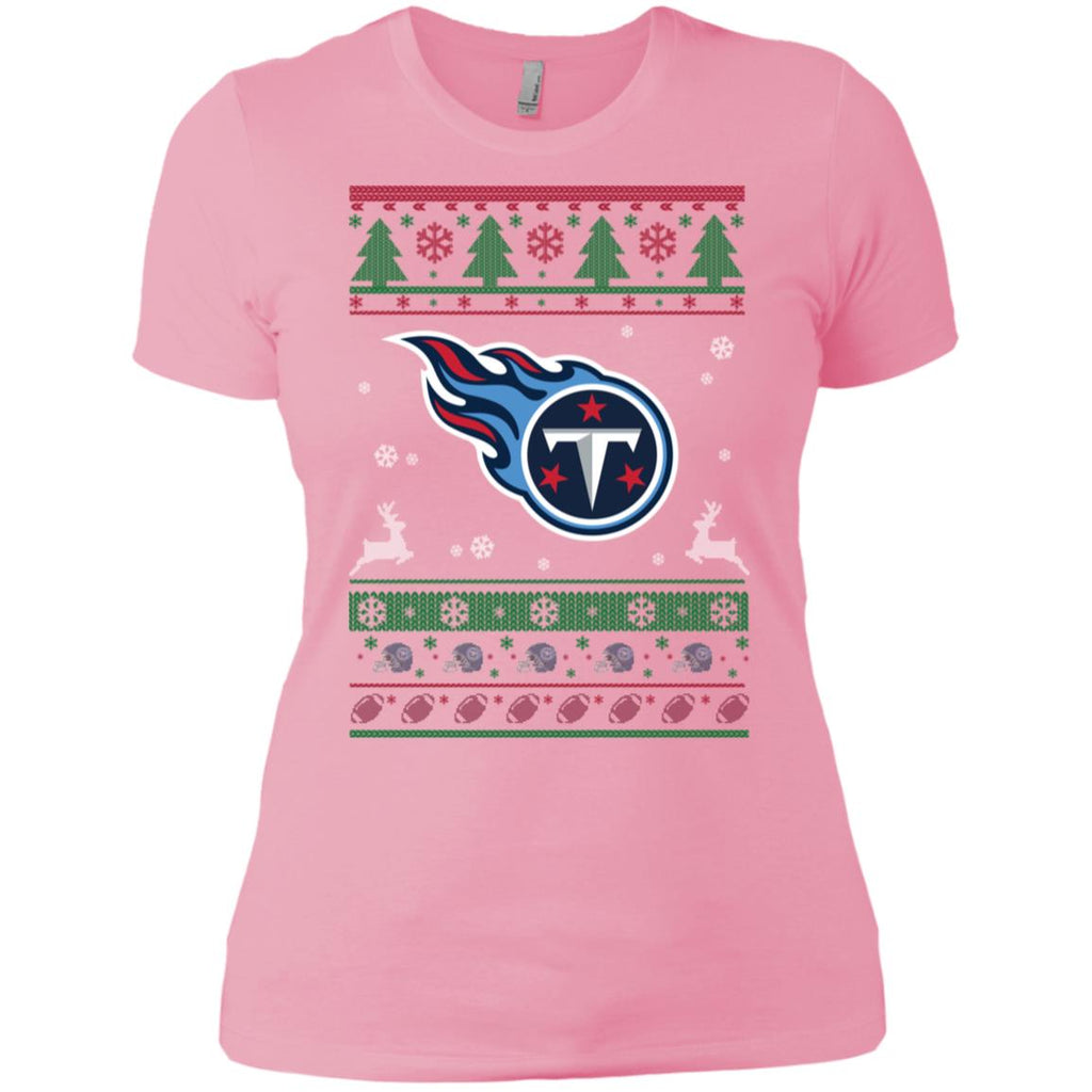 Tennessee Titans Logo Football Teams Ugly Christmas Sweater Women T-Shirt