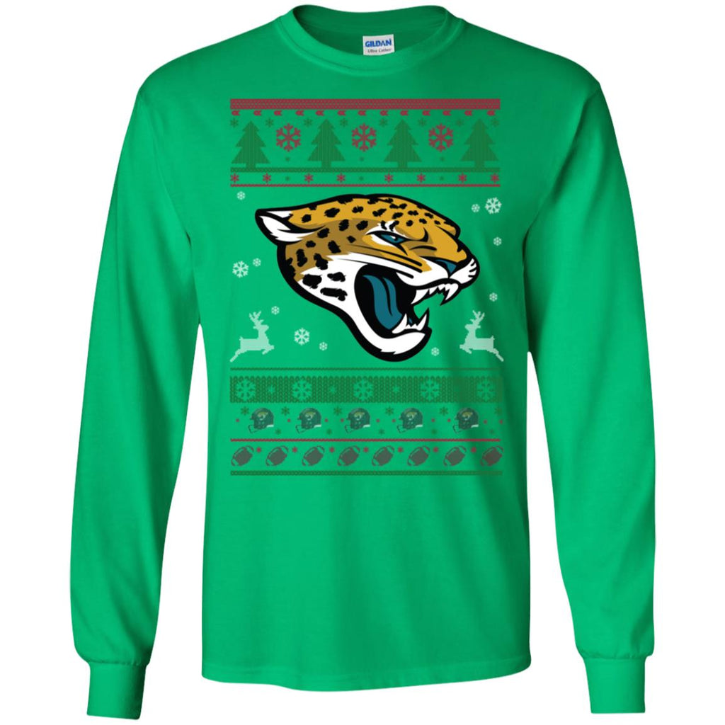 Jacksonville Jaguars Logo Football Teams Ugly Christmas Sweater Men Long SLeeve Shirt
