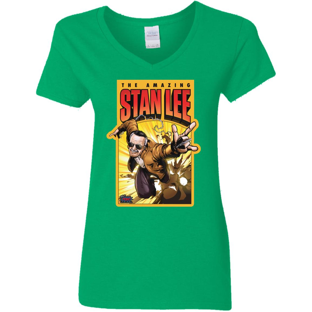 Pow - Entertainment's Amazing Stan Lee Women V-Neck T-Shirt