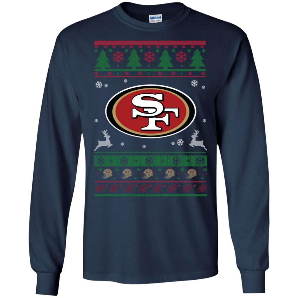 San Francisco 49ers Logo Football Teams Ugly Christmas Sweater Men Long SLeeve Shirt