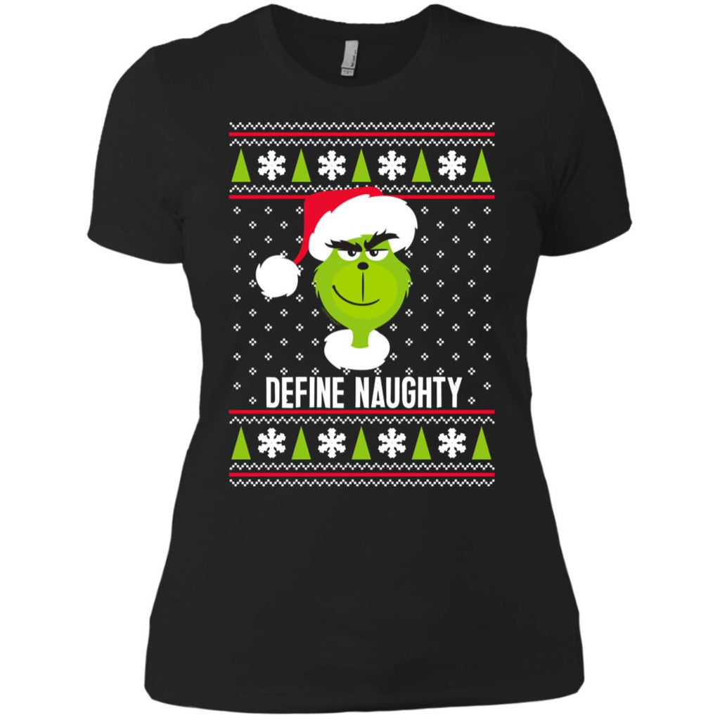 Dr. Seuss The Grinch Naughty Grinch Christmas Sweatshirt Women T-Shirt