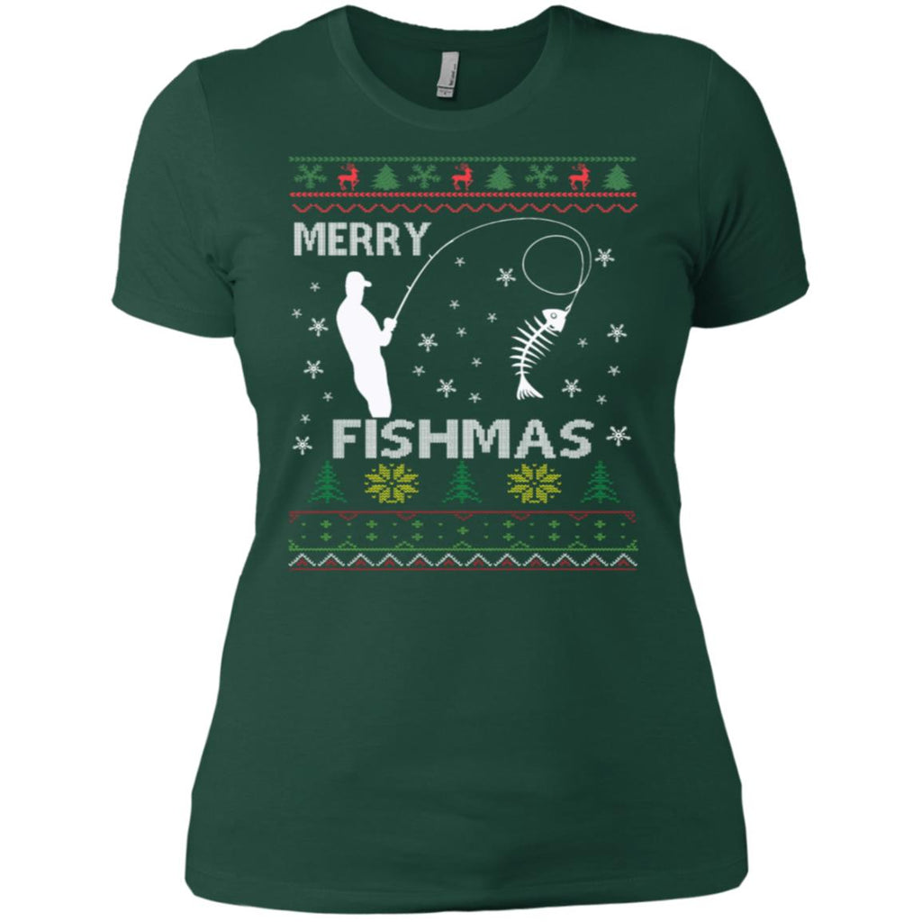 Merry Fishmas Ugly Christmas Women T-Shirt