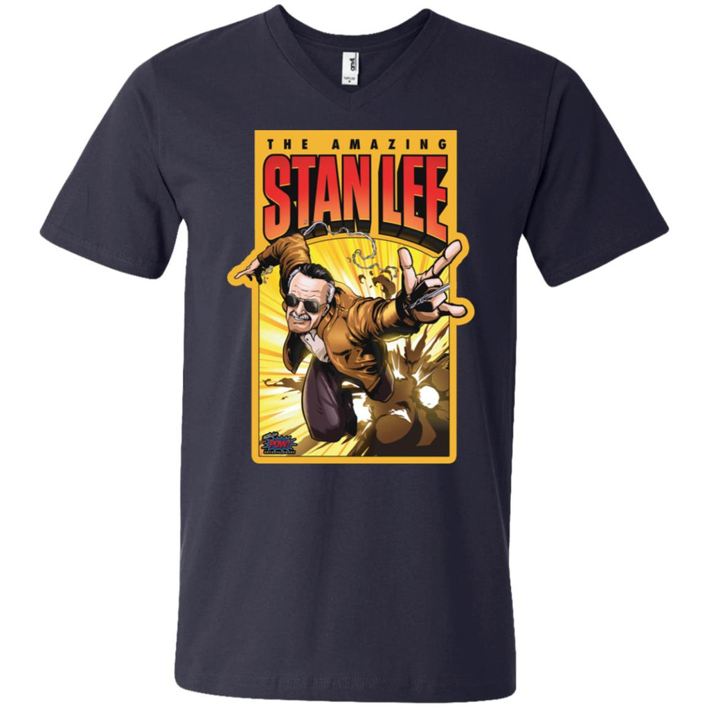 Pow - Entertainment's Amazing Stan Lee Men V-Neck T-Shirt