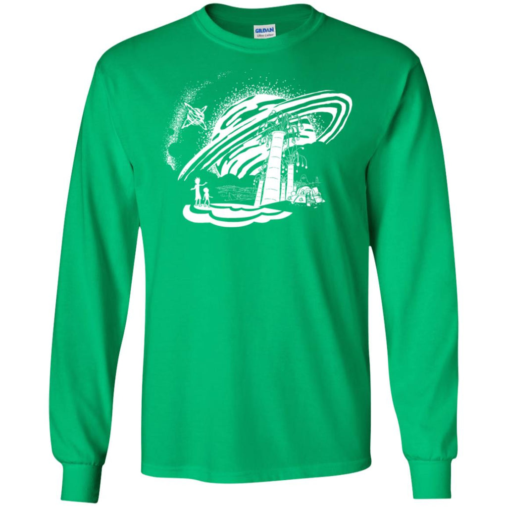 Rick And Morty Dimension 35-c Black And White Men Long SLeeve Shirt