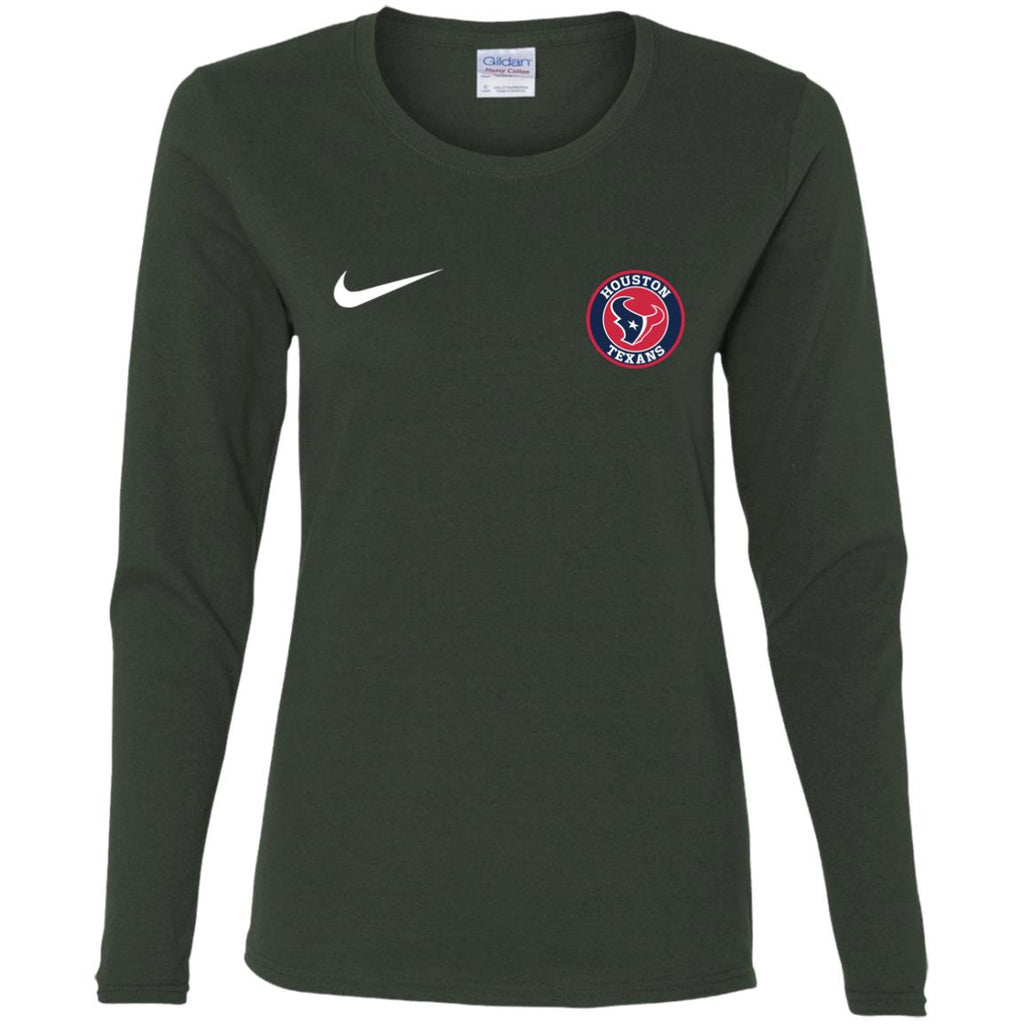 Nike Houston Texans Nfl Football Women Long Sleeve Shirt
