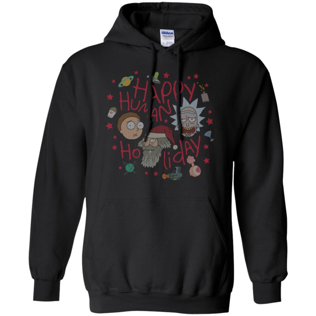 Rick And Morty Happy Human Holiday Jumper Men Pullover Hoodie