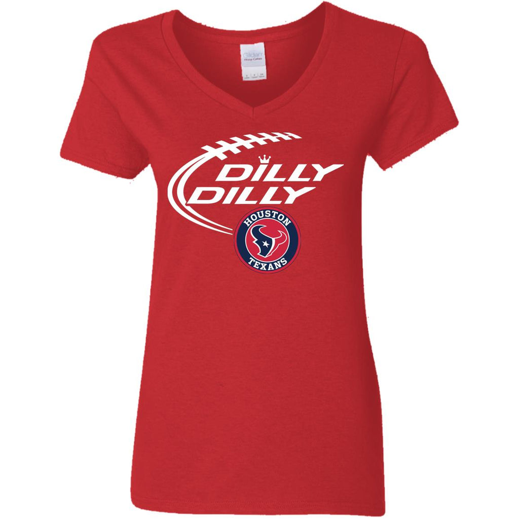 Dilly Dilly Houston Texans Nfl Football Women V-Neck T-Shirt