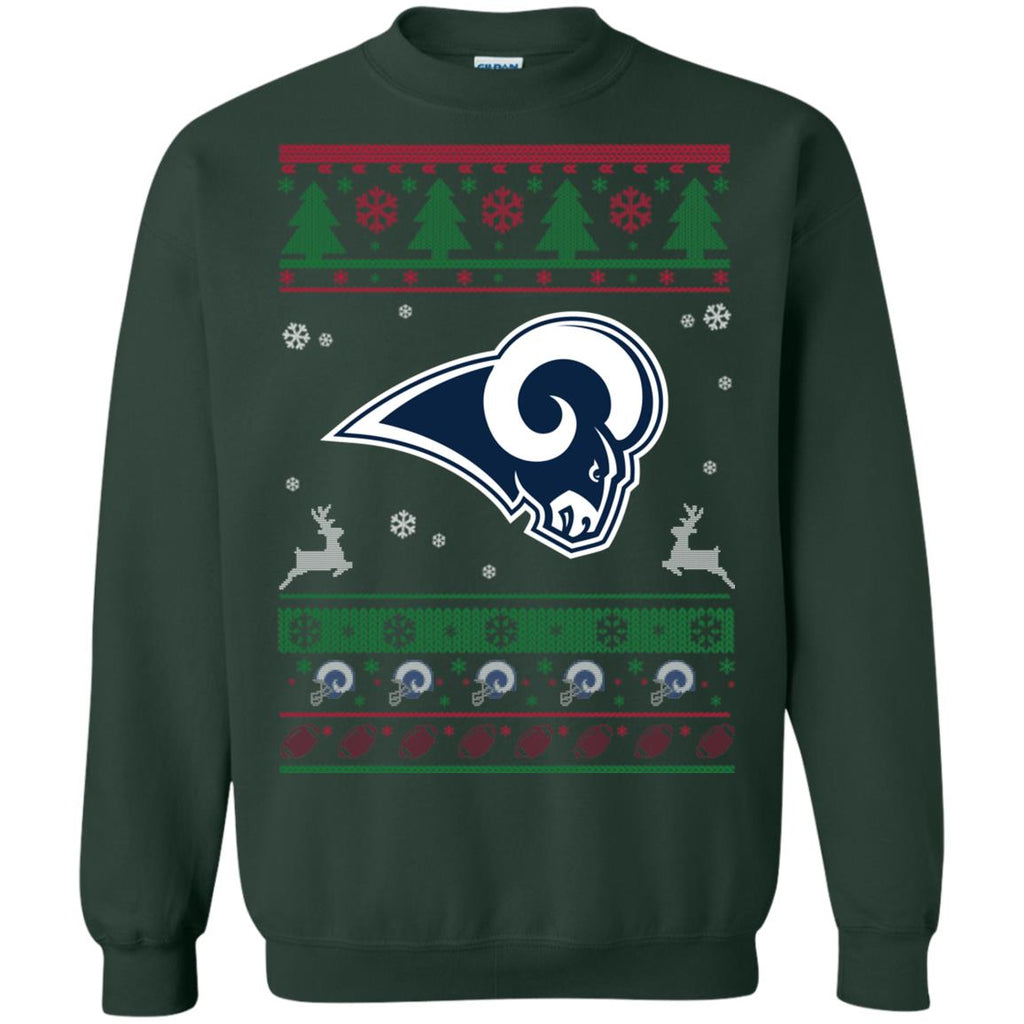 Los Angeles Rams Logo Football Teams Ugly Christmas Sweater Unisex Crewneck Pullover Sweatshirt