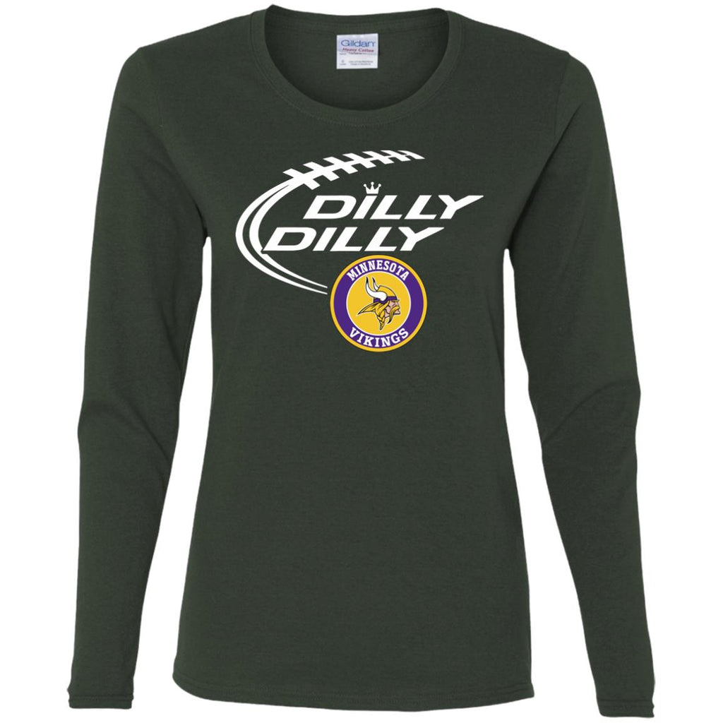 Dilly Dilly Minnesota Vikings Nfl Football Women Long Sleeve Shirt